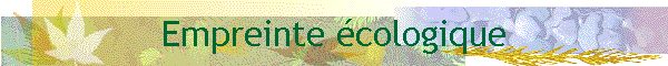 Empreinte cologique