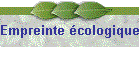 Empreinte cologique