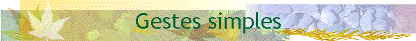 Gestes simples